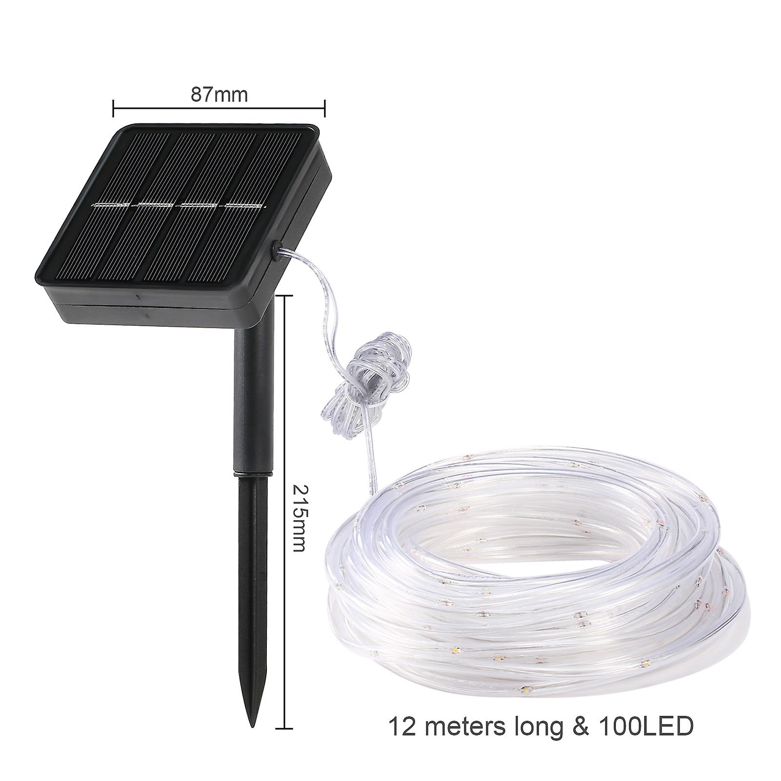 Led Solar Copper Tube Lamp Garden Decorative Lamp Outdoor Waterproof 4 Lighting Modes 12 Meters 100 Led White Light Warm White Light Multicolour Light