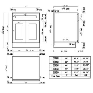 Design House Brookings Plywood Ready to Assemble Shaker 48x34.5x24 in. 2-Door Base Kitchen Cabinet Sink in White 561514