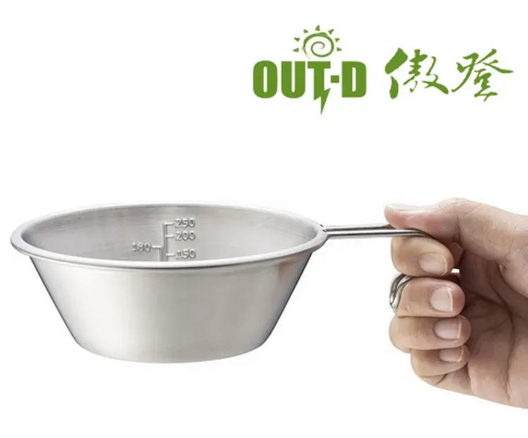 Wholesale Stainless Steel Bowl with handle Camping Picnic Outdoor BBQ Sierra Cup