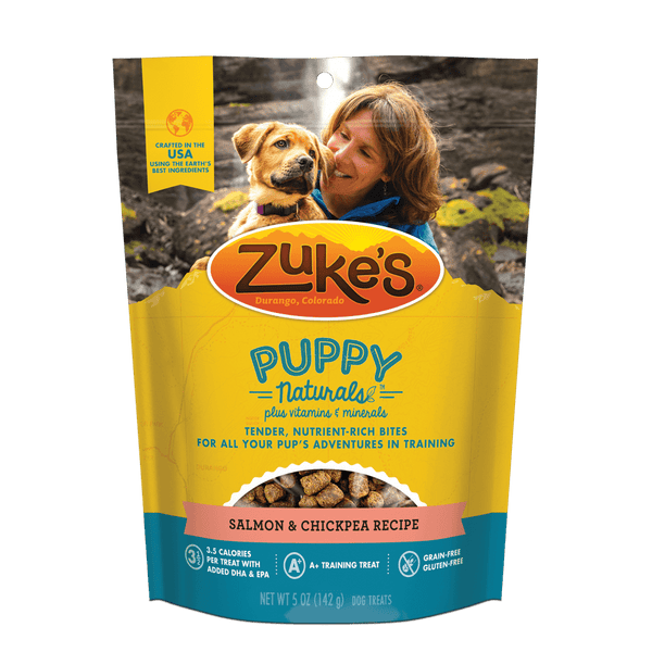 Zuke's Puppy Naturals Grain Free Salmon and Chickpea Dog Treats