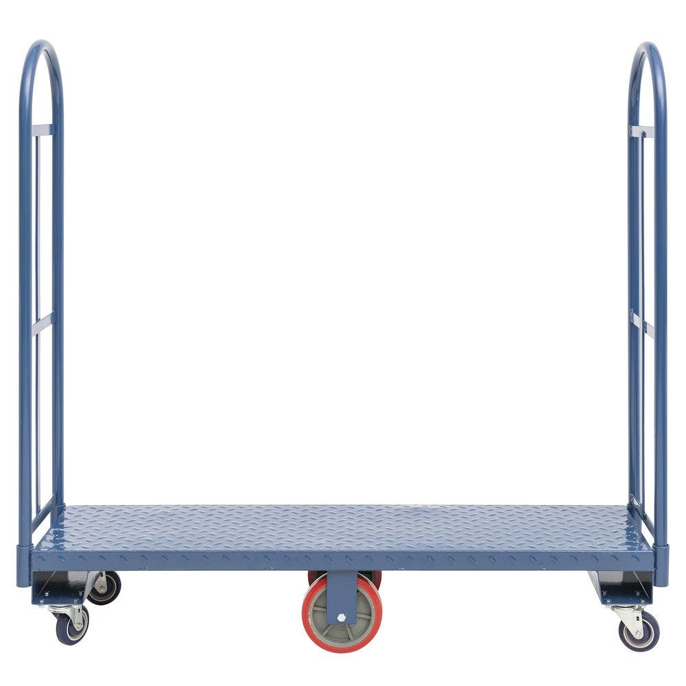 Central Exclusive Blue Steel Heavy-Duty Platform Truck - 60