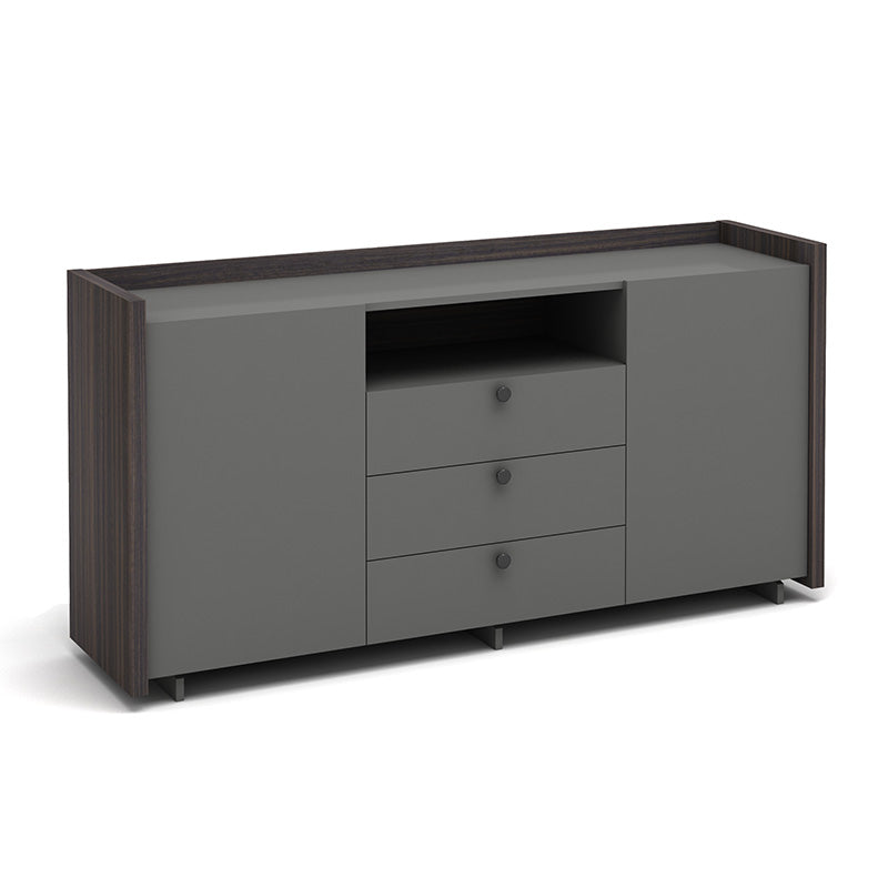 RADDIX Credenza Cabinet 160cm - Iron Grey & Brown