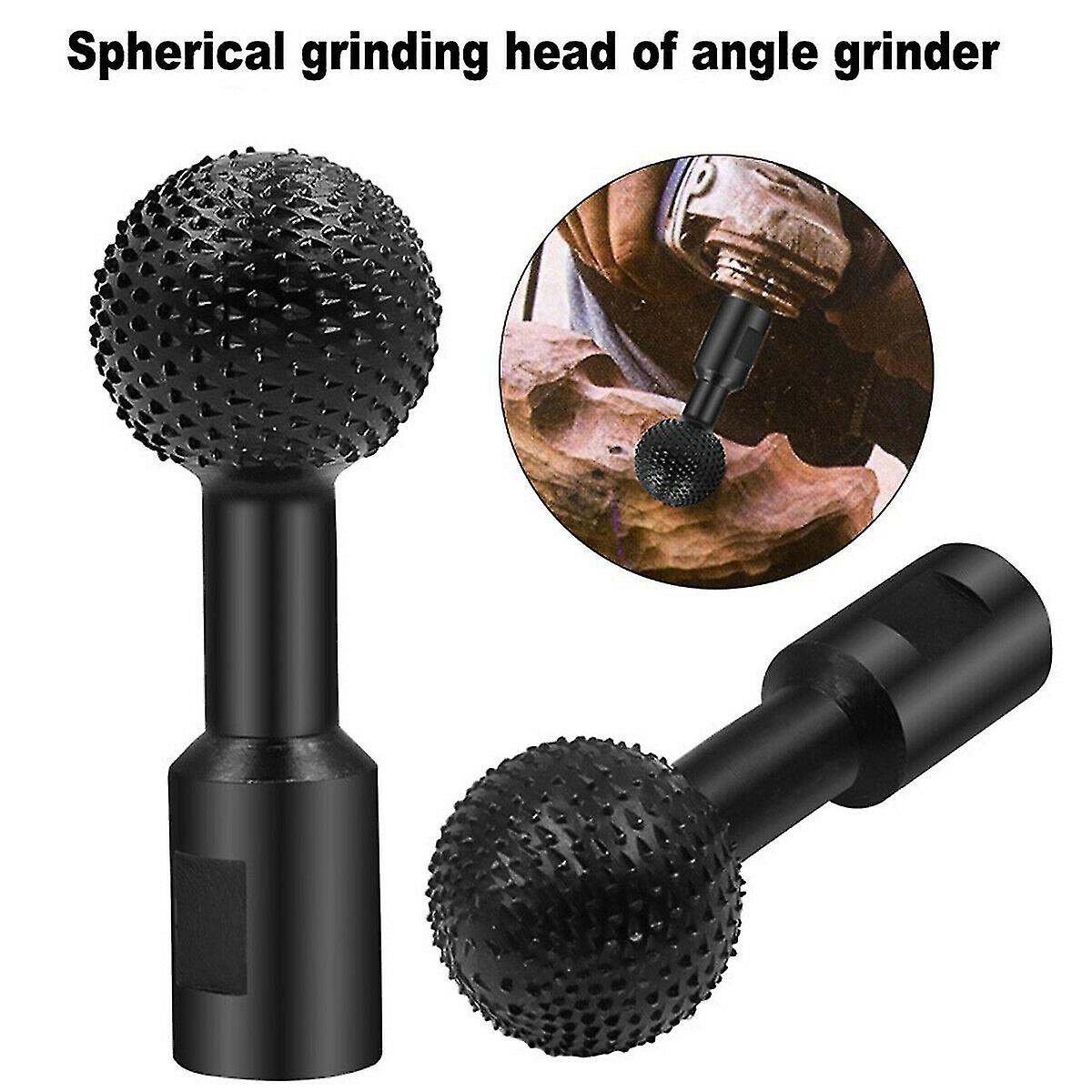 Rotary Burr Grinder Head Burr Drill Bits Wood Carving Engraving Polishing Ball，(black)(1pcs)