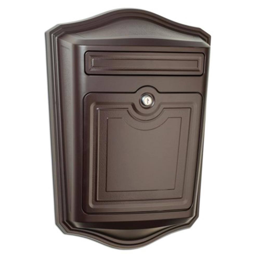Architectural Mailboxes Maison Rubbed Bronze Medium Aluminum Locking Wall Mount Mailbox 2540RZ-10