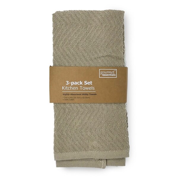 3-Pack All-Cotton Kitchen Dish Towel Set