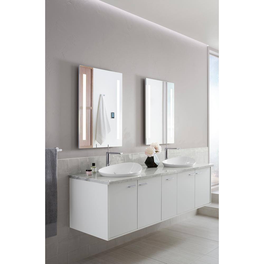 KOHLER 24 in. W x 33 in. H Rectangular Frameless Wall Mount LED Light Bathroom Vanity Mirror K-99571-TLC-NA