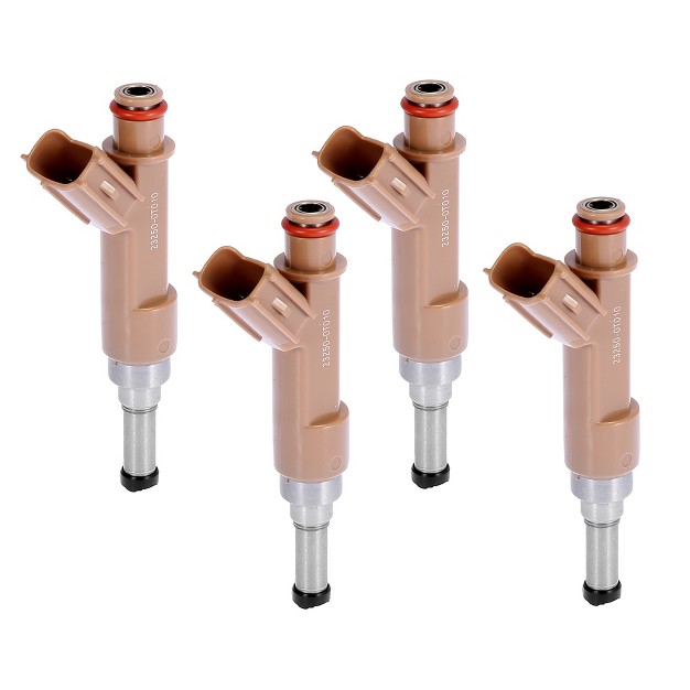 Unique Bargains 23250 0t010 Fuel Injector For Toyota Corolla Matrix 4 Door For Scion Brown 4 Pcs