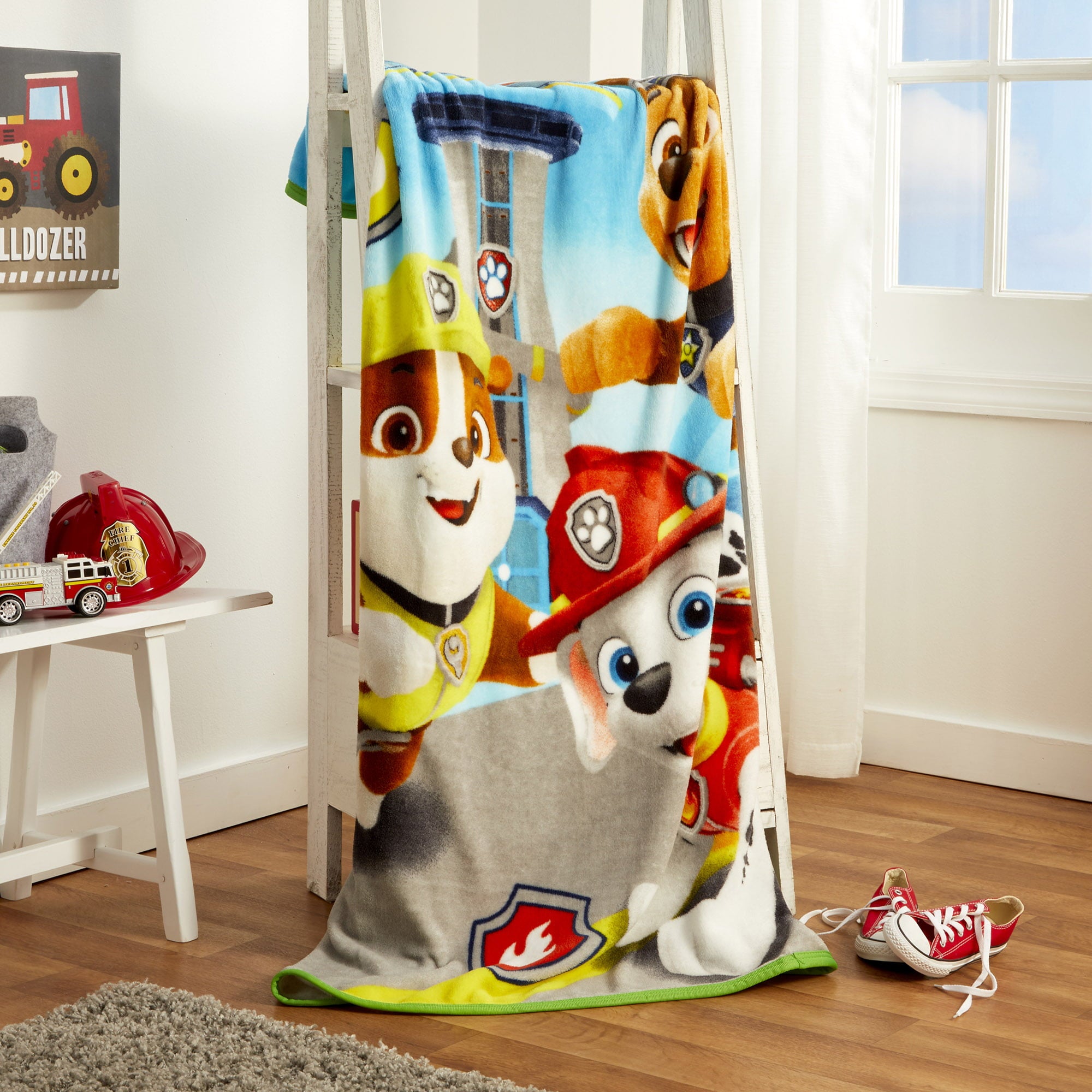 PAW Patrol Kids Fleece Throw Blanket， 46 x 60， Blue， Nickelodeon