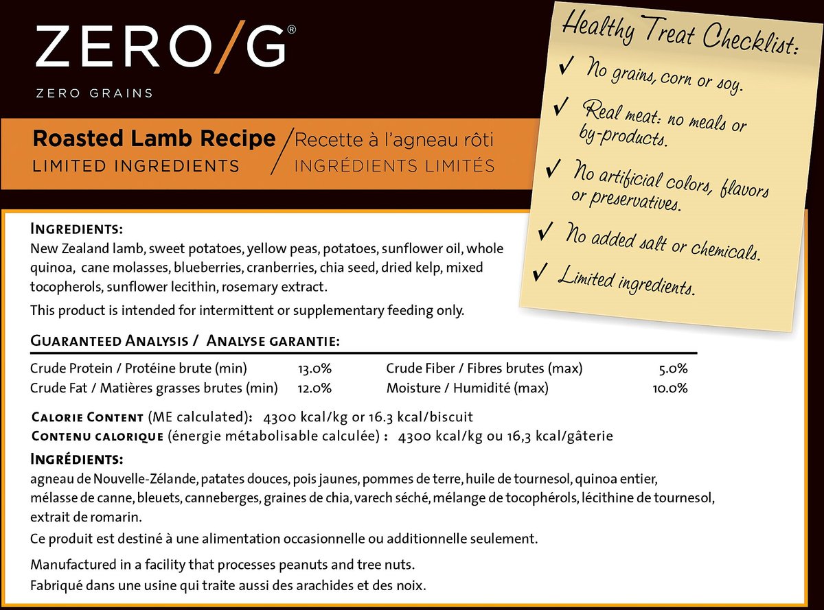 Darford Zero/G Grain-Free Roasted Lamb Dog Treats