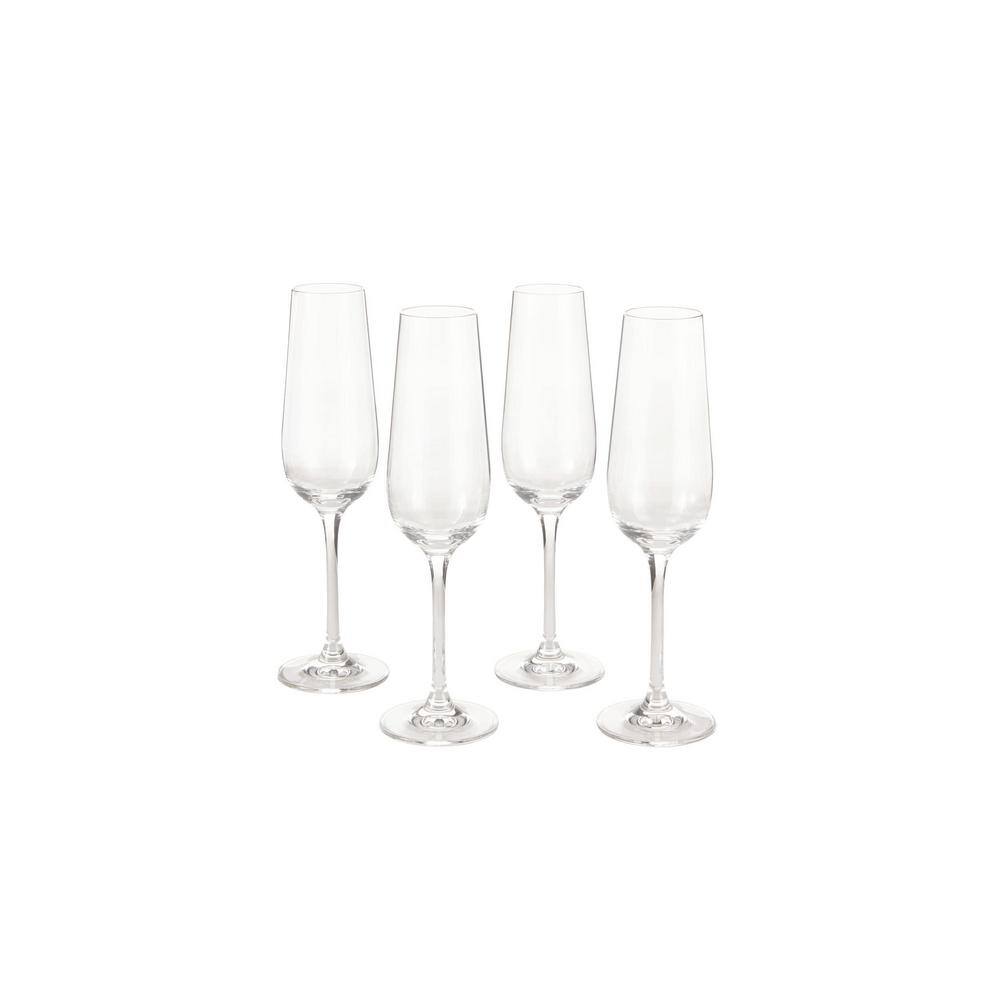 Villeroy  Boch Purismo 9 fluid oz. Lead Free Crystal Champagne Glass (4-Pack) 1137818134