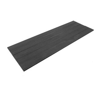 0.91 in. x 29.15 in. W x 7.21 ft. L Black Embossing Composite Decking Boards Wood Plastic Decorative Floor 5-Piece Set D212ywW12221