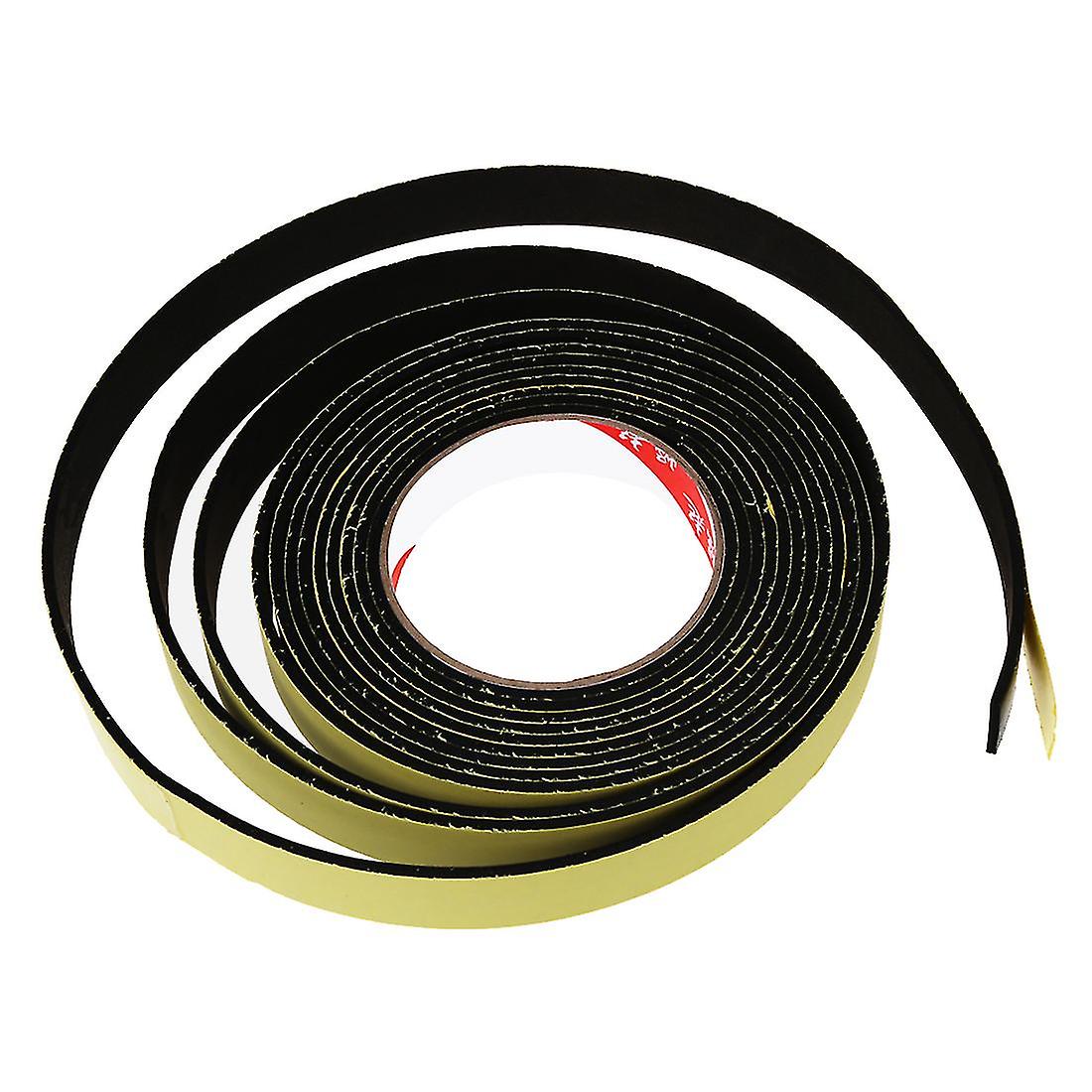 5m Black Single Sided Self Adhesive Foam Tape Closed Cell 20mm Wide X 3mm Thick