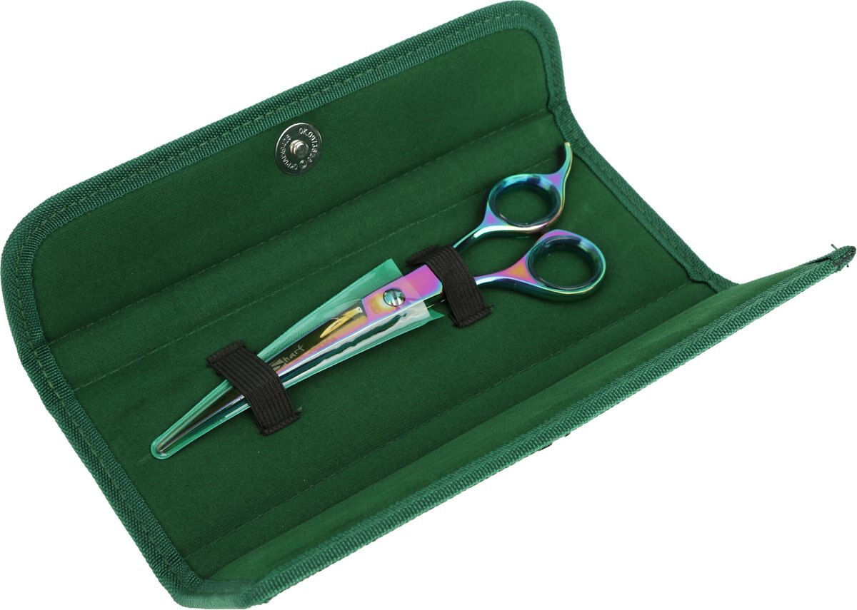 Sharf Gold Touch Rainbow Curved Pet Grooming Shear