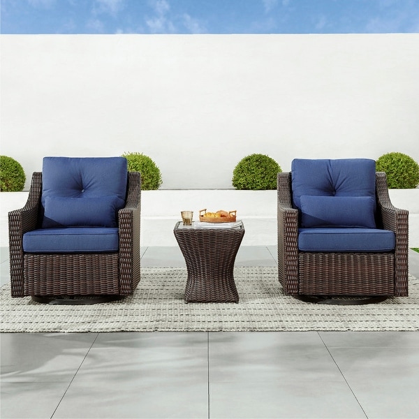 Murphy Outdoor Wicker Patio Furniture Swivel Glider Chair