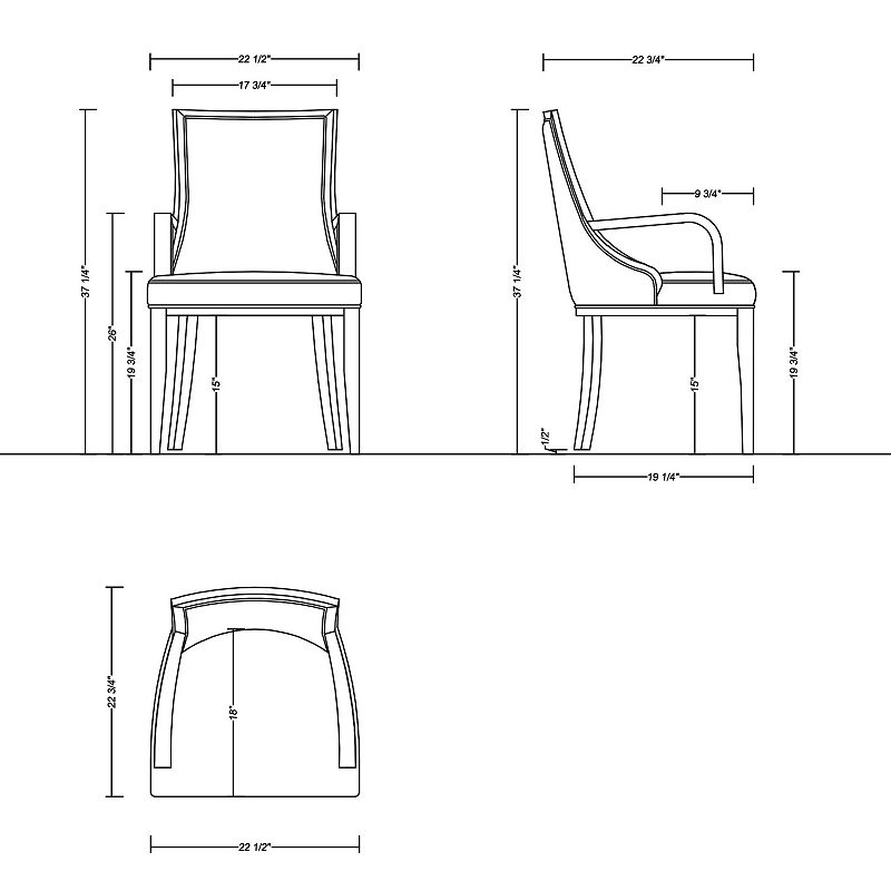 MANHATTAN COMFORT Grand Dining Arm Chair