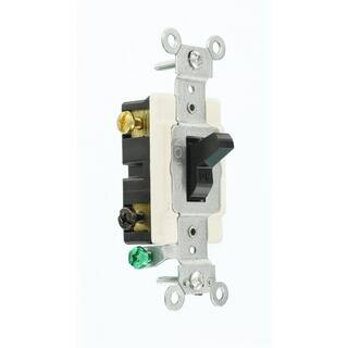 Leviton 20 Amp Commercial Grade 3-Way Toggle Switch Black CS320-2E