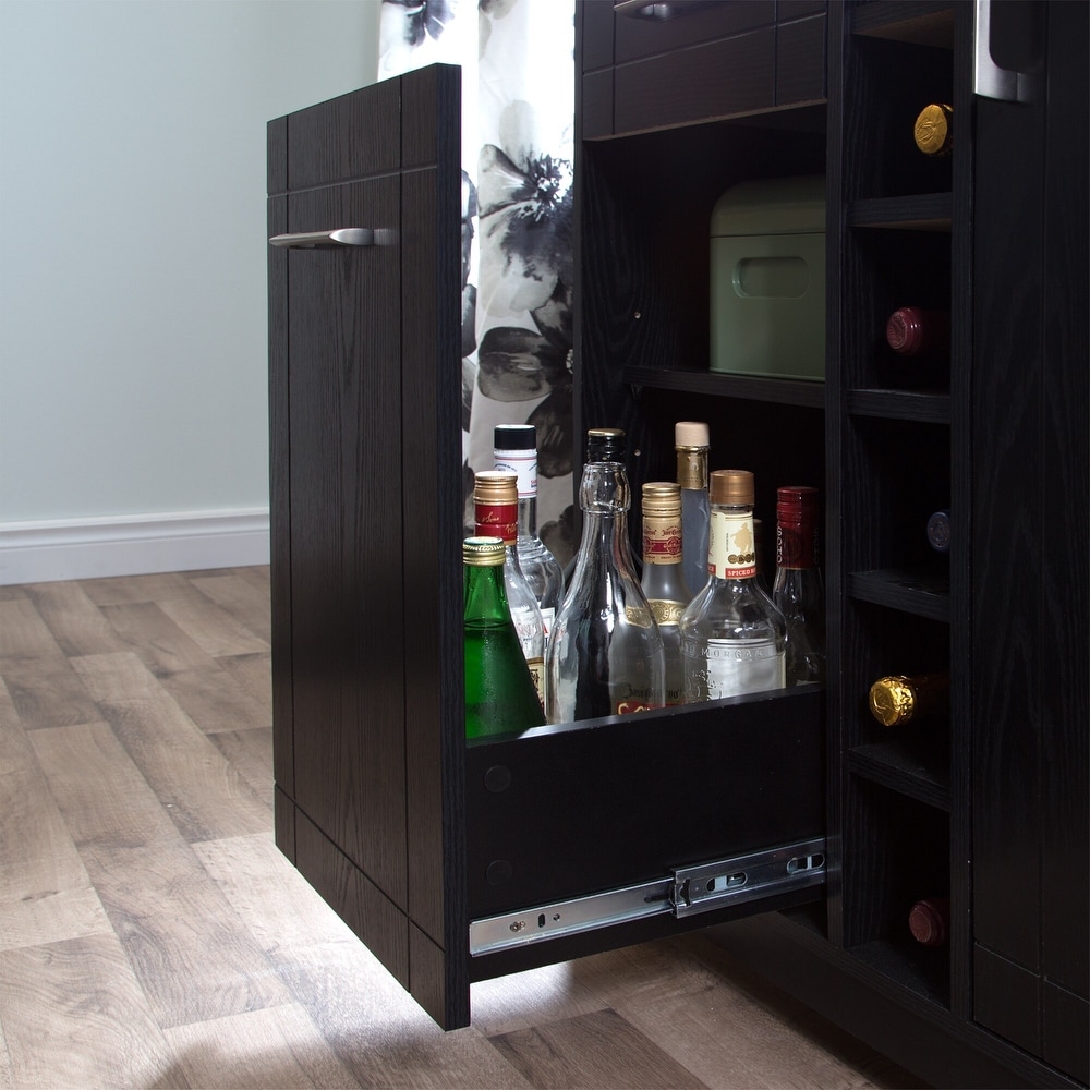 South Shore Vietti Bar Cabinet with Bottle and Glass Storage