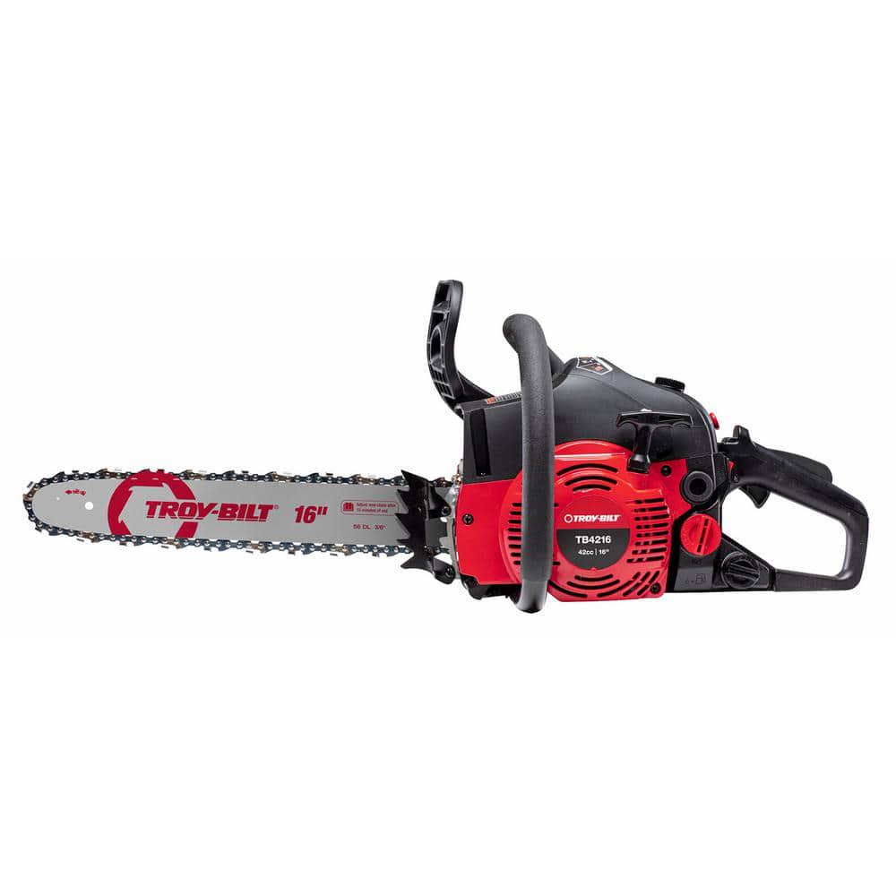 TroyBilt 16 in 42 cc 2Cycle Lightweight Gas Chainsaw with Automatic Chain Oiler