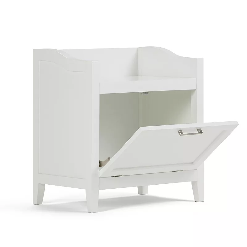 Simpli Home Avington Storage Hamper Bench