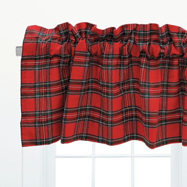 C amp f Home Arlington Plaid Red Valance Collection