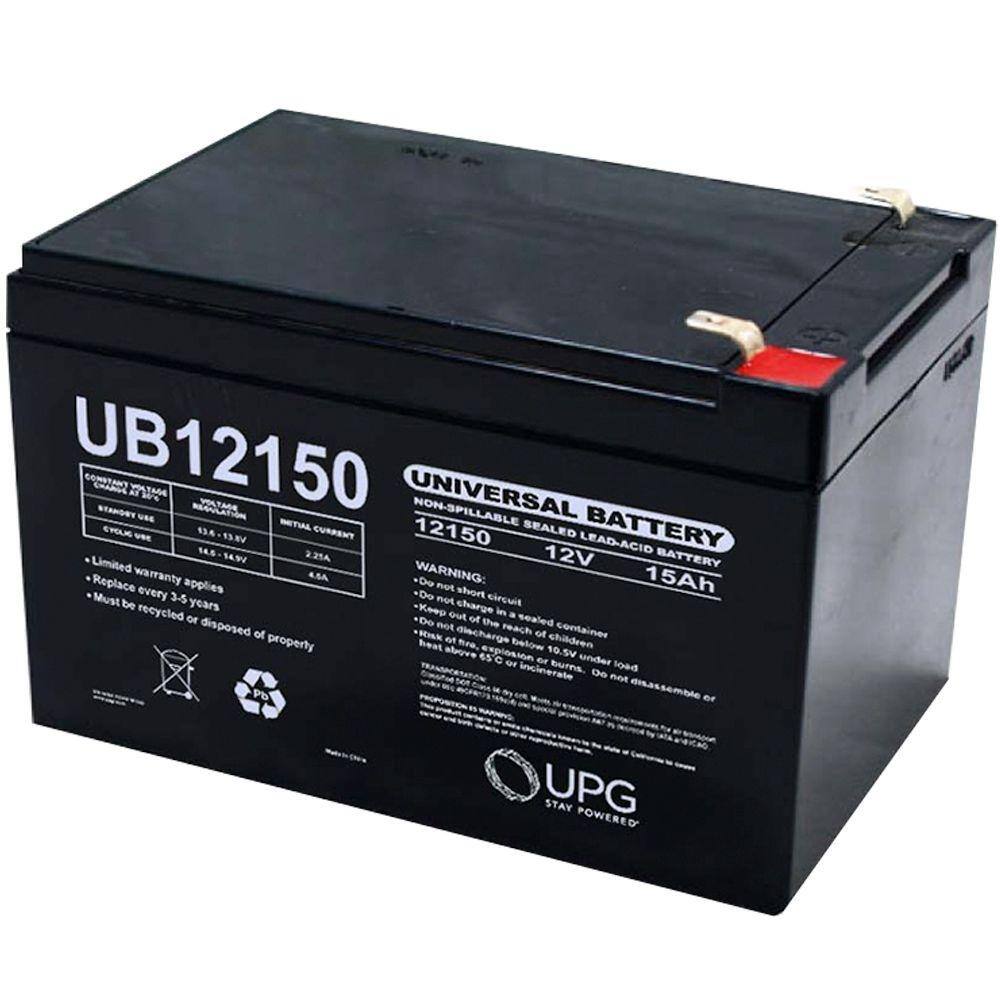 UPG 12-Volt 15 Ah F2 Terminal Sealed Lead Acid (SLA) AGM Rechargeable Battery UB12150