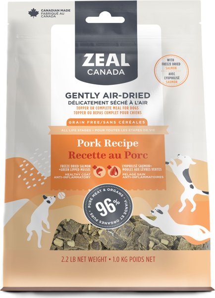 Zeal Canada Gently Pork with Freeze Dried Salmon Flavored Air-Dried Dog Food