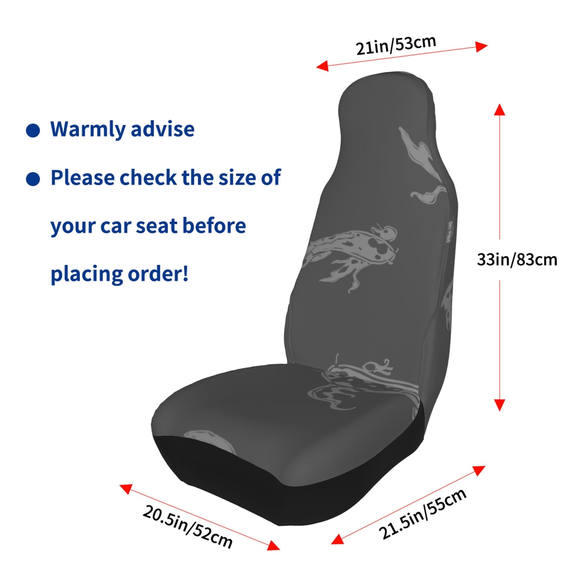 ZICANCN Car Seat Covers Front Seats Only，Lucky Carp Pattern Automotive Seat Covers Protectors for Cars Trucks Suv 2 Pack