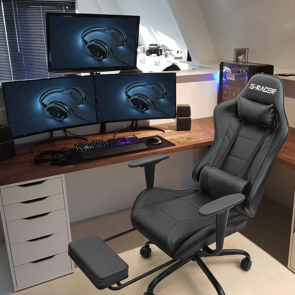 Gaming Chair with Footrest   Ergonomic Desk Chair