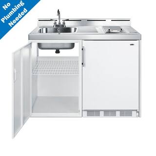 Summit Appliance 48 in. Compact Kitchen in White C48ELGLASSPUMP