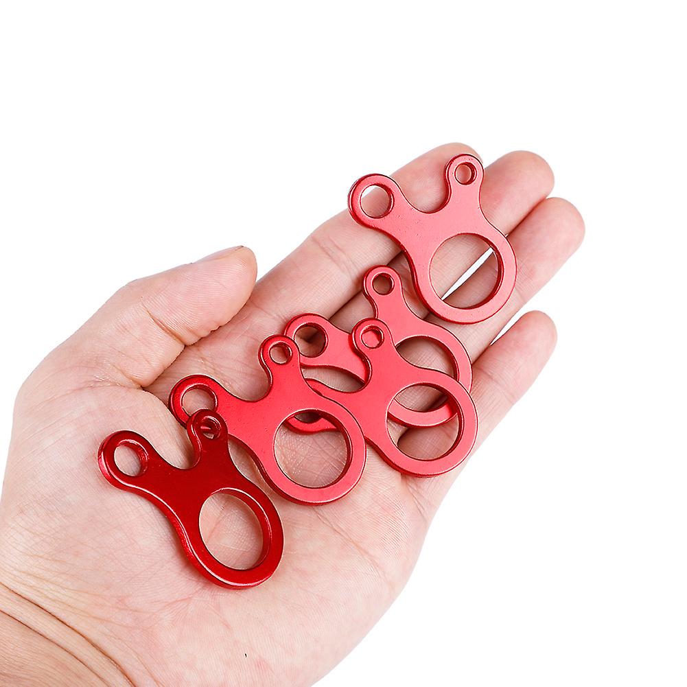 10pcs 3-hole Quick Knot Tent Cord Runner Fastener Wind Rope Buckle(red)