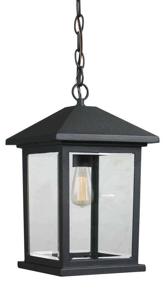 Z Lite Portland 1 Light Outdoor Chain Light  Black   Transitional   Outdoor Hanging Lights   by LAMPS EXPO  Houzz