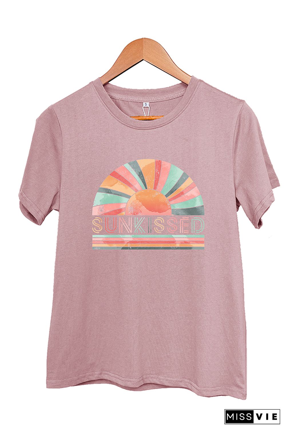 Rainbow Sunkissed Sleeve Graphic Tee Wholesale