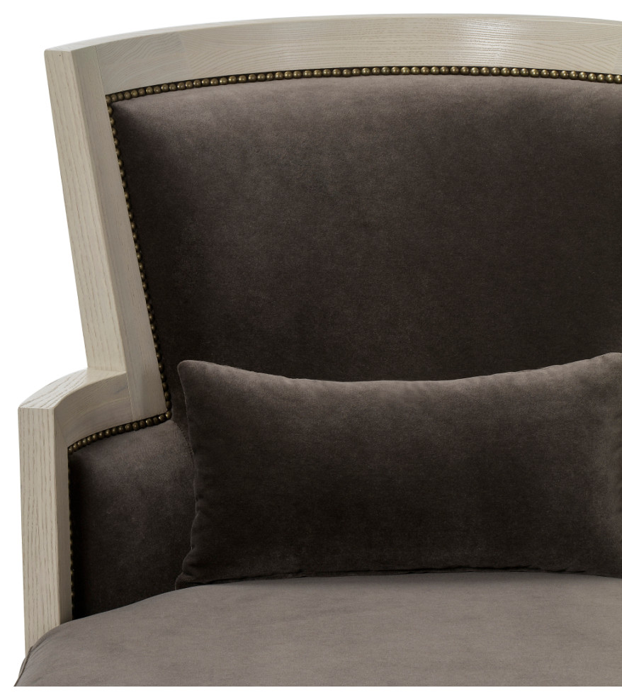 Edged Corner Brown Upholstery Accent Chair  Andrew Martin Morgan   Transitional   Armchairs And Accent Chairs   by Oroa   Distinctive Furniture  Houzz