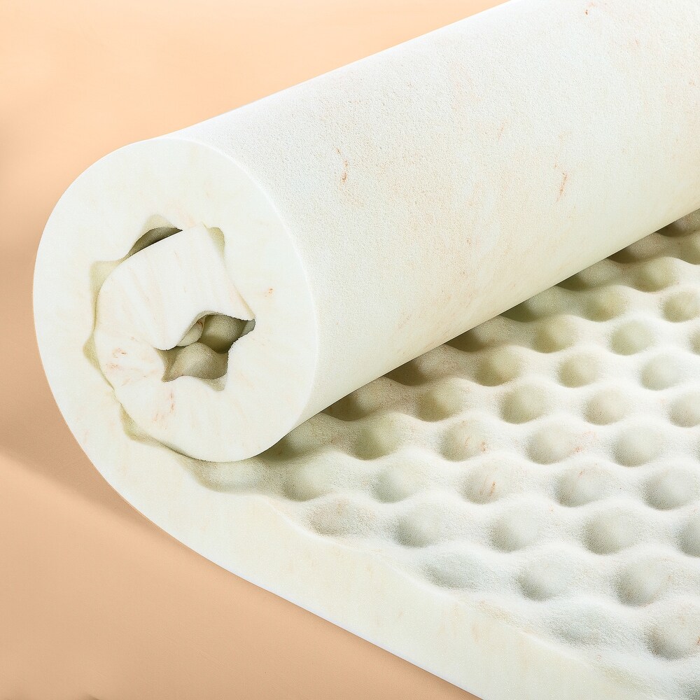 Priage by ZINUS 2 Inch Swirl Copper Cooling Memory Foam Mattress Topper