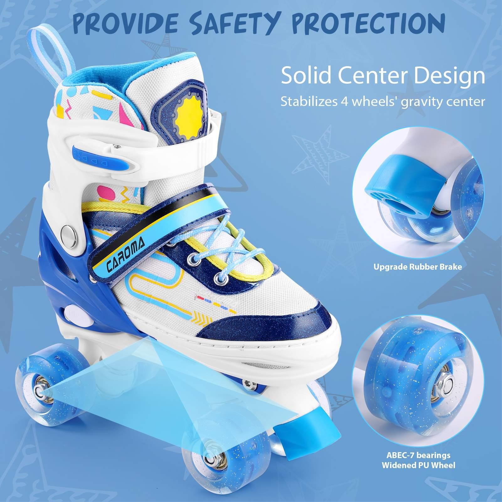 Girls Boys Inline Skates Adjustable Sizes Kids Girls Beginners Roller Skate with L ight Up Wheels LO2E