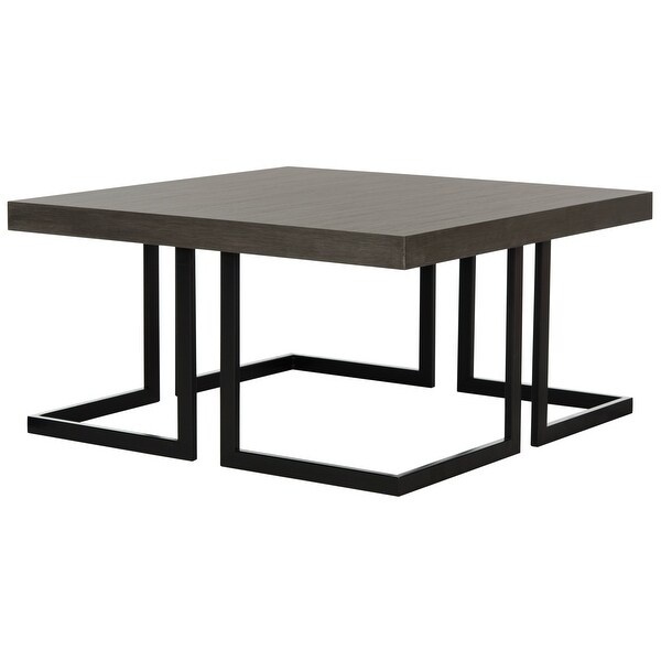 SAFAVIEH Mid-Century Modern Amalya Dark Grey / Black Coffee Table - 31.5