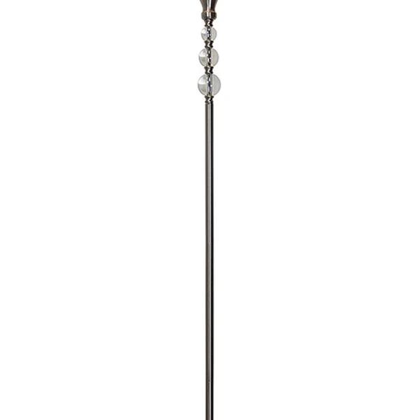 Alaris Orb Art Glass Polished Nickel Torchiere Floor Lamp - Polished Nickel