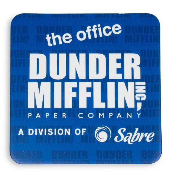 Silver Buffalo The Office Dunder Mifflin Logo Paper Drink Coasters Set Of 6