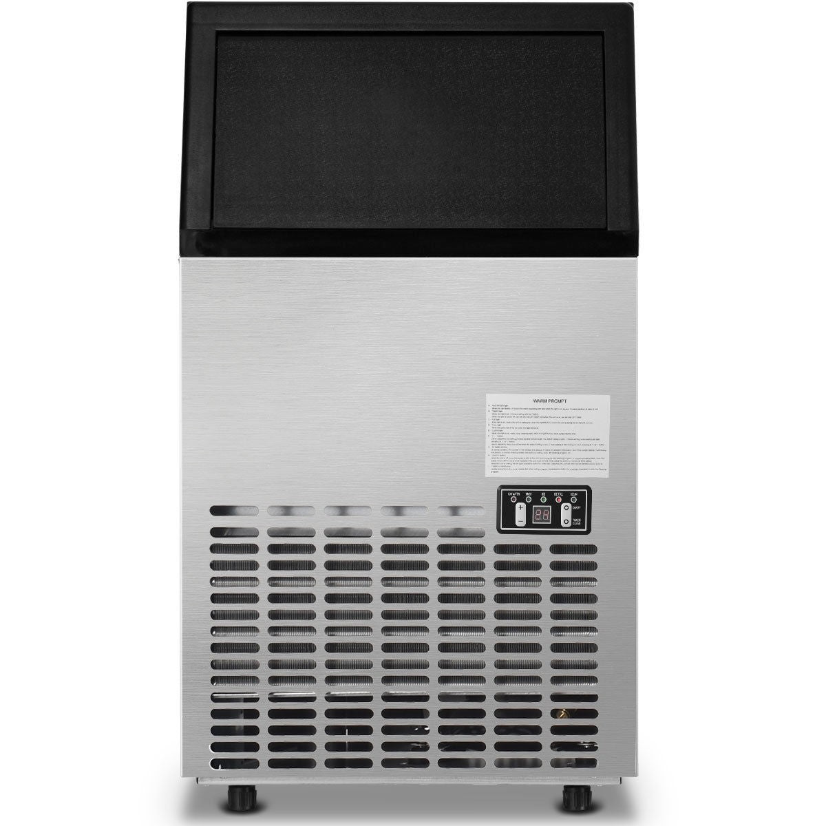 Costzon Commercial Ice Maker, Built-In Stainless Steel Ice Maker, 110LBS/24H, 33LBS Storage Capacity (Silver)