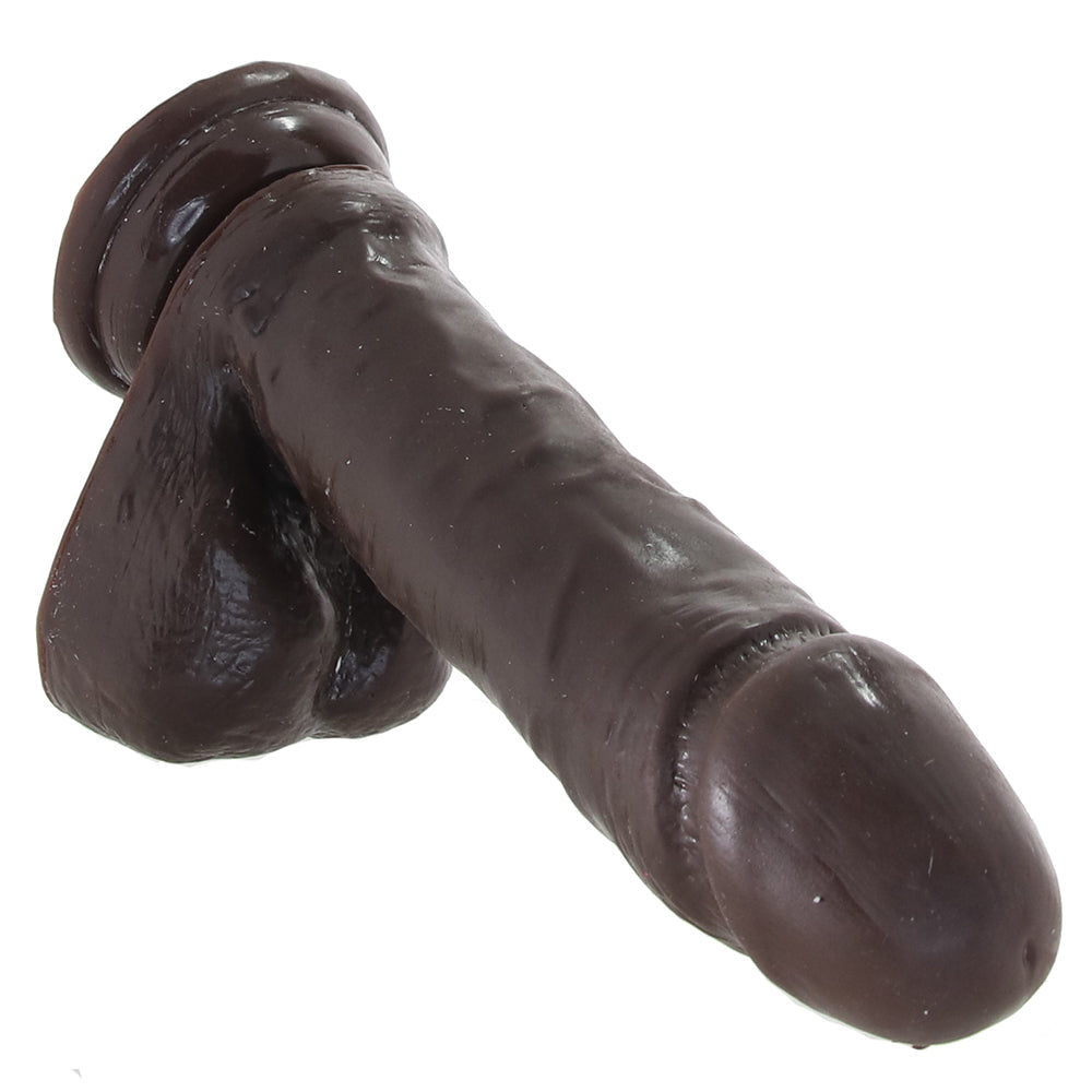 Dr. Skin 9 Inch Thick Posable Ballsy Dildo in Chocolate