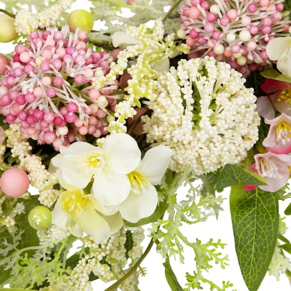 Hydrangea and Berry Floral Spring Wreath