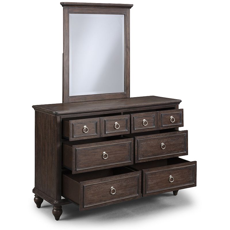 homestyles Southport 6-Drawer Dresser and Mirror Set