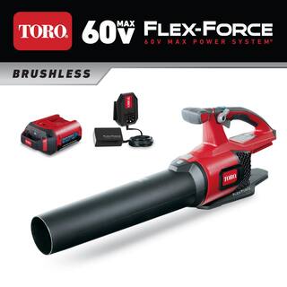 Toro 60-Volt Max Lithium-Ion Brushless Cordless 110 MPH 565 CFM Leaf Blower - 2.0 Ah Battery and Charger Included 51821