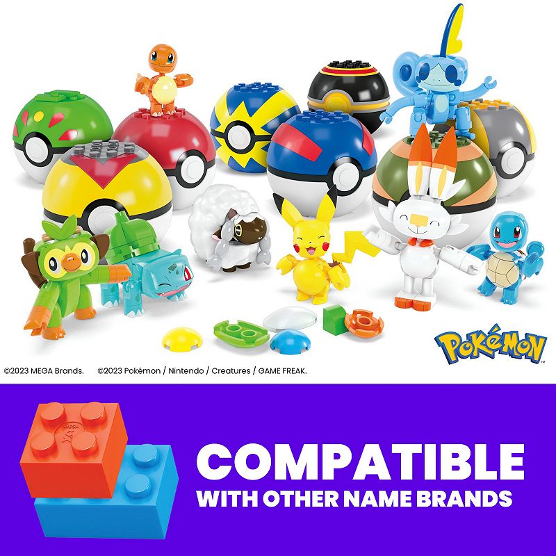 Mega Bloks MEGA Pokémon Beginner Trainer Team Pack with 8 Action Figures and Poké Balls