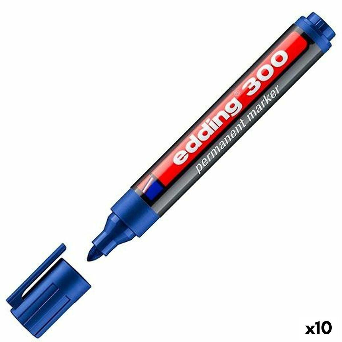 Permanent marker Edding 300 Blue (10Units)