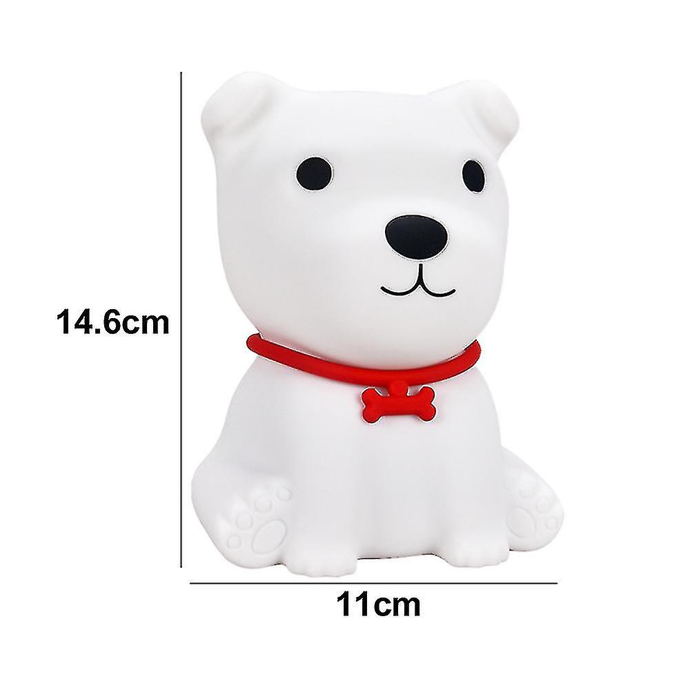 Little Cute Dog Silicone Light Usb Charging Led Colorful Night Light