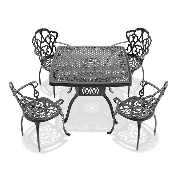 Outdoor cutlery set，(Cushions In Random Colors)3Piece Set Of Cast Aluminum Patio Furniture With Cushions