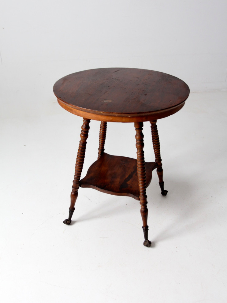 Consigned  Antique Ball  ampClaw Foot End Table   Traditional   Side Tables And End Tables   by 86 Vintage  Houzz