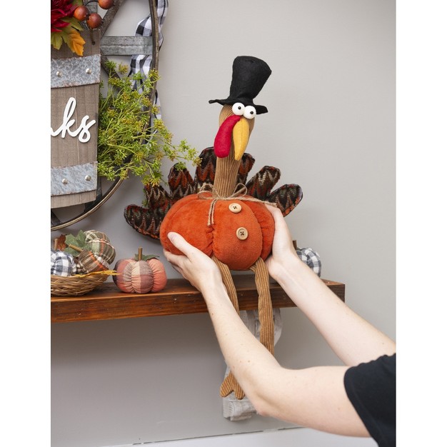 Evergreen Plush Turkey Table Decor