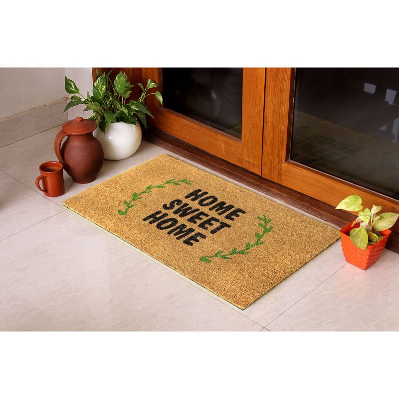 RugSmith Home Sweet Home Laurel Wreath Doormat - 18'' x 30''